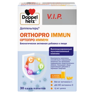 Illustration of the product packaging Doppelherz V.I.P. ORTHOPRO IMMUN front view